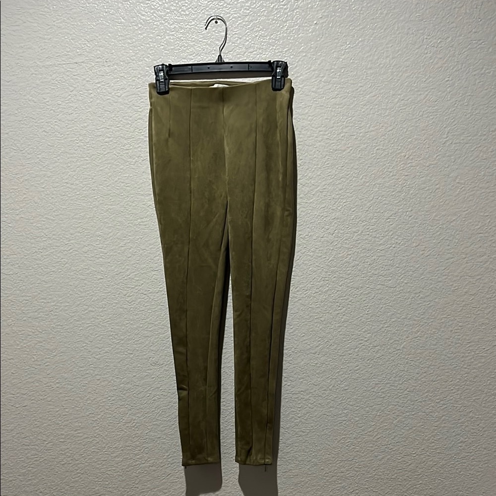 NEW Mango MNG Womens Leggings Pants Sz XXS Green Stretch‎ NWT Olive Green